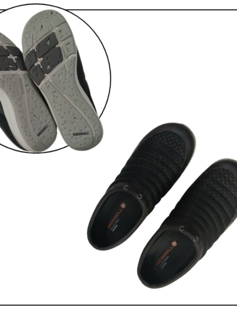 Merrell Black Quilted Slip-On Athletic Shoes - Picture 4 of 6